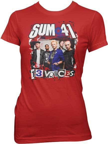T-Shirt - Sum 41 - 13 Voices - Red - Lady-Metalomania