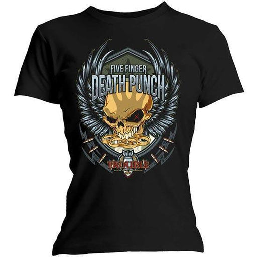 T-Shirt - Five Finger Death Punch - Trouble - Lady-Metalomania