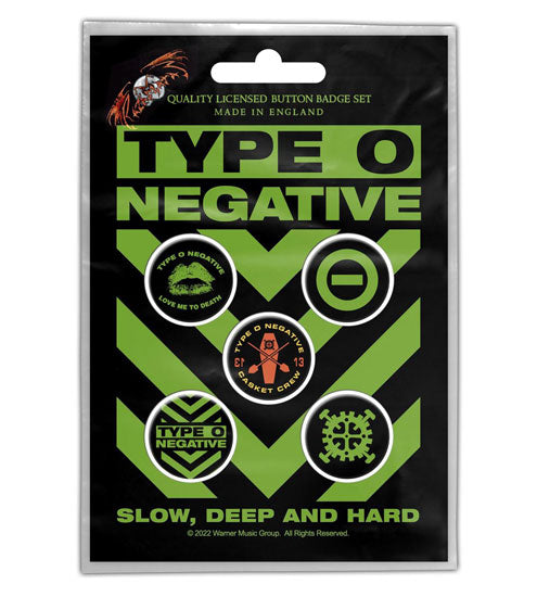 Button Badges - Type O Negative - Slow, Deep and Hard