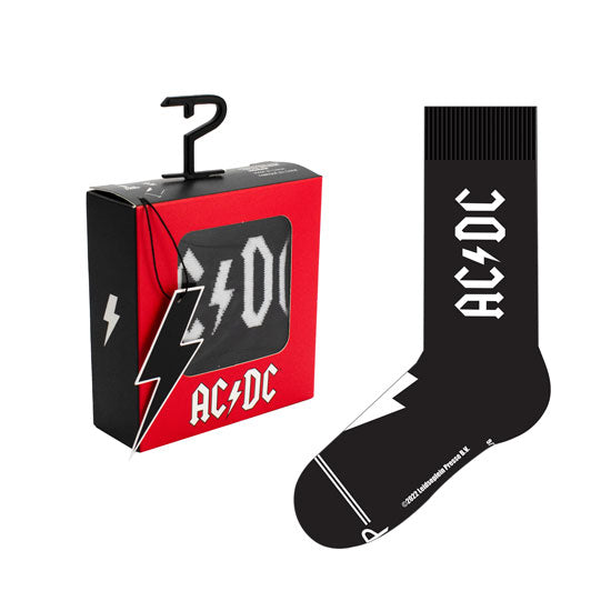 Crew Socks Gift Box - AC/DC - Lightning Strikes - Black