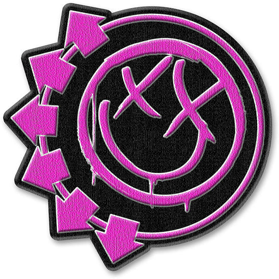 Patch - Blink 182 - Pink Neon Six Arrow Smile