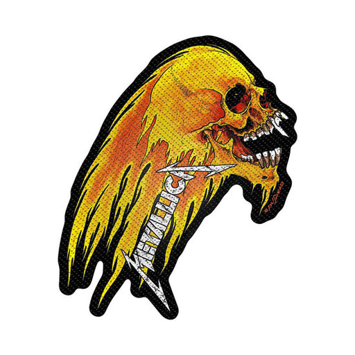 Patch - Metallica - Flaming Skull Cut Out