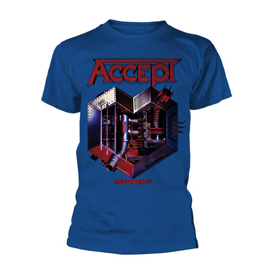 T-Shirt - Accept - Metal Heart - Blue