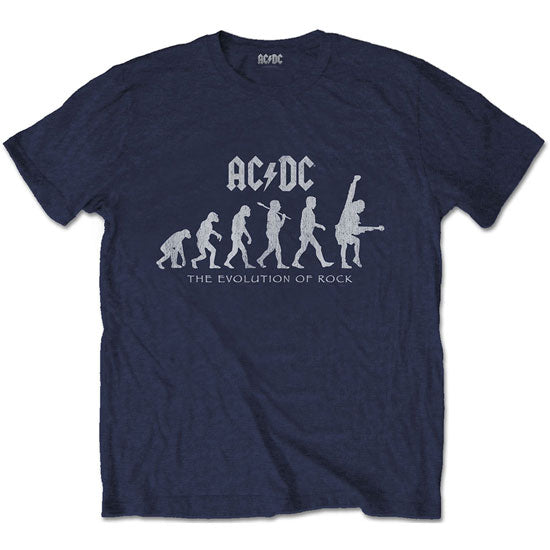 T-Shirt - AC/DC - Evolution of Rock - Navy Blue
