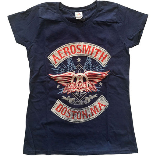 T-Shirt - Aerosmith - Boston Pride - Navy Blue - Lady