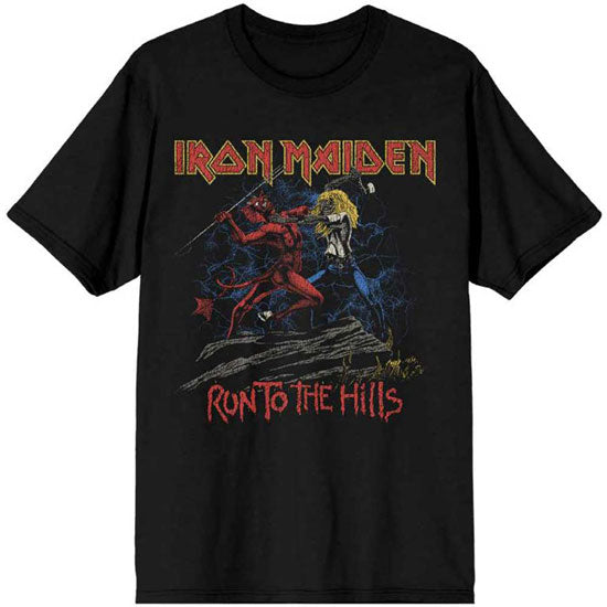 T-Shirt - Iron Maiden - Run to the Hills - Distress