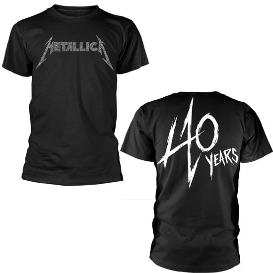 T-Shirt - Metallica - 40th Anniversary Songs Logo