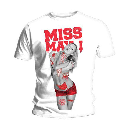 T-Shirt - Miss May I - Gore Girl - White