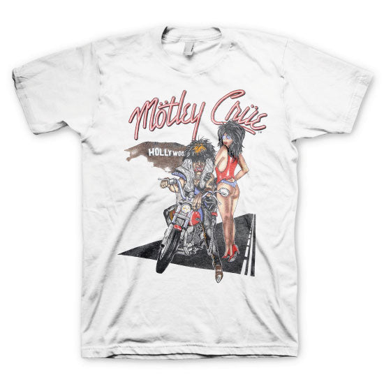 T-Shirt - Motley Crue - Alister Motorcycle 87 - White