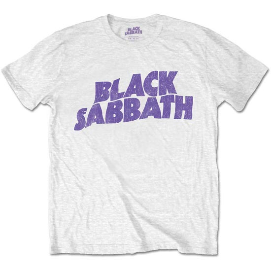 T-Shirt - Black Sabbath - Purple Logo - White | Rock, Heavy Metal, Punk