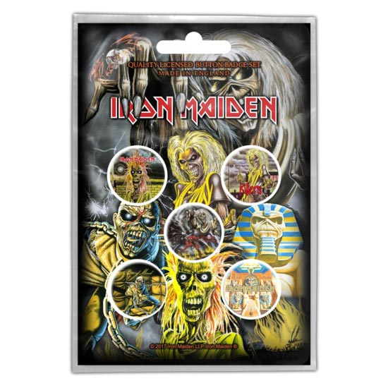 Button Badge Set - Iron Maiden - Early Albums
