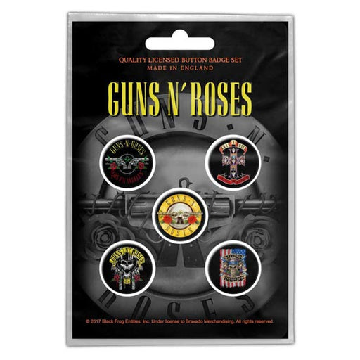 Button Badge Set - Guns N Roses - Bullet Logo