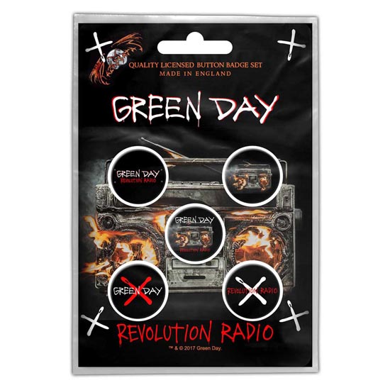 Button Badge Set - Green Day - Revolution Radio