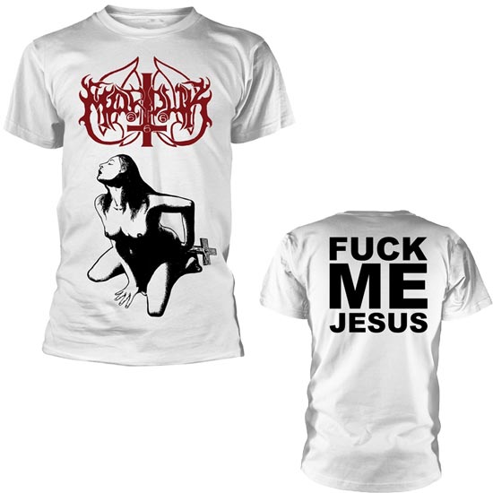 T-Shirt - Marduk - Fuck Me Jesus - White