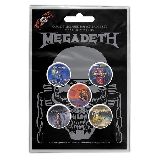 Button Badge Set - Megadeth - Vic Rattlehead
