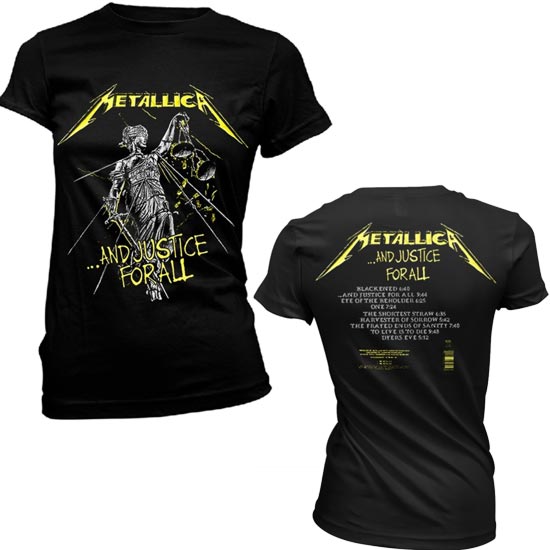 T-Shirt - Metallica - And Justice For All Tracks - Lady