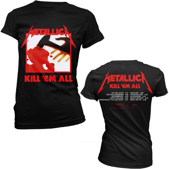 T-Shirt - Metallica - Kill 'Em All Tracks - Lady